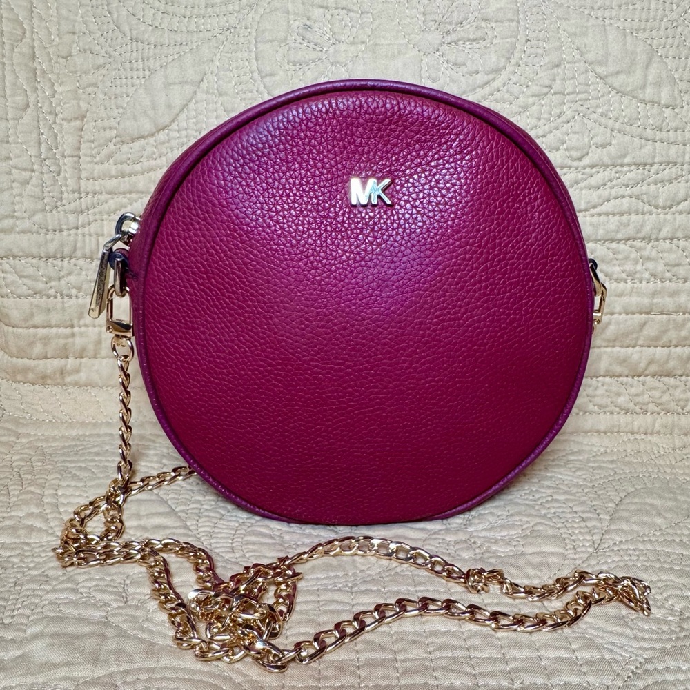 Michael Kors Round Crossbody Bag - Rich Red - Picture 1 of 14